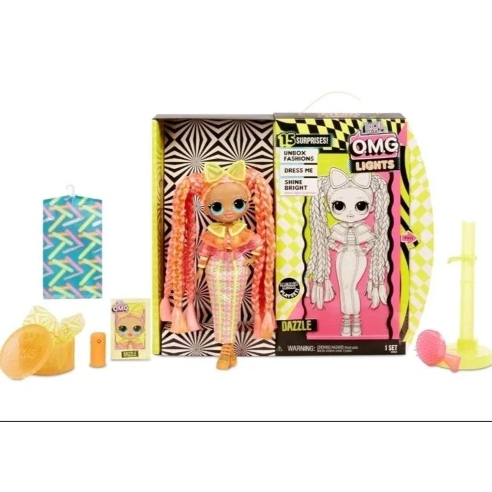LOL Surprise OMG Lights Dazzle Doll Playset Black Light Fashion 2020 New Toy